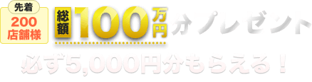 総額100万円キャンペーンを詳しく見る